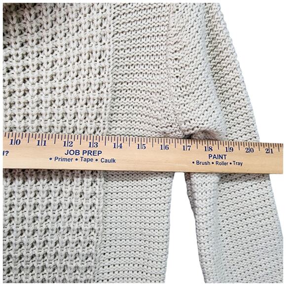J BASICS Sweater Women SMALL Tan Turtleneck Open Knit Pullover Soft Cozy Fall - Picture 8 of 11